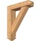 Ekena Millwork Traditional Arts and Crafts Smooth Bracket w/ Offset Brace, Western Red Cedar, 5 1/2"W x 22"D x 26"H BKT0604X22X26TRA03SWR - alternate 1